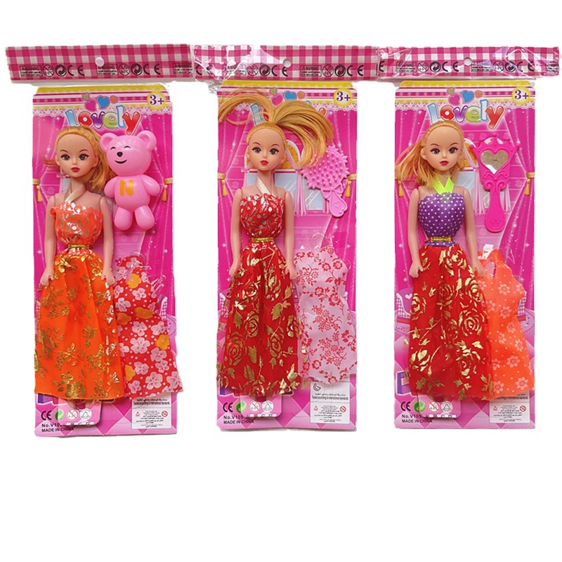 El Comercio exterior barato OPP bolsa de cartón tablero de cartón Lele Barbie Muñeca Chica juguete puesto empuje Regalo 1 yuanes