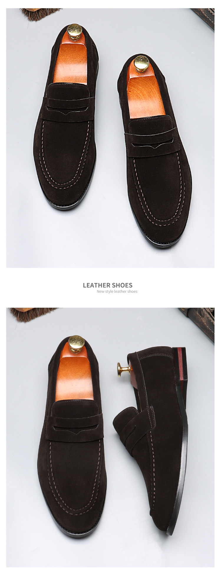 Versatile Loafers One Foot Stirrup Casual Soybean Shoes_voghion.com