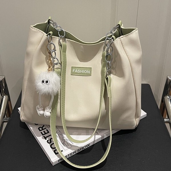 2025 Export Trendy Spring New Women's Shoulder Bag Fashionable Simple Versatile Handbag Waterproof Pu Leather Bag