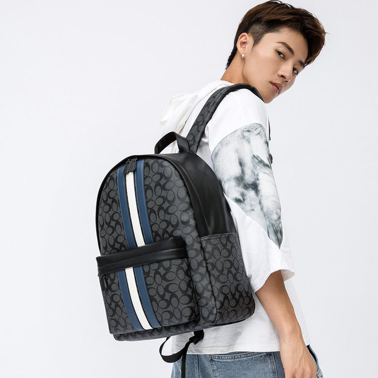 European and American Men's Backpack Business Backpack C Old Pattern 2021 Plaid Large Capacity Multi-Purpose Simple Casual Work Clothing