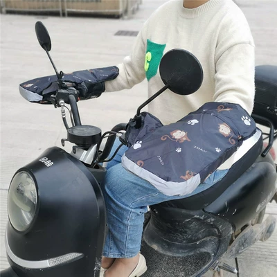waterproof battery car gloves handle Motorcycle Handle Cover - one-size-fits-all-thumb-stylethumb-plus-velvet-waterproof-coverreflective-strips-little-monkey