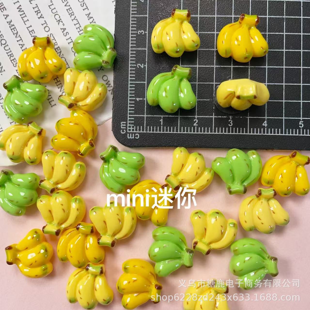 迷你仿真食玩香蕉水蜜桃 橘子   柿子 榴莲 树脂DIY奶油胶配件