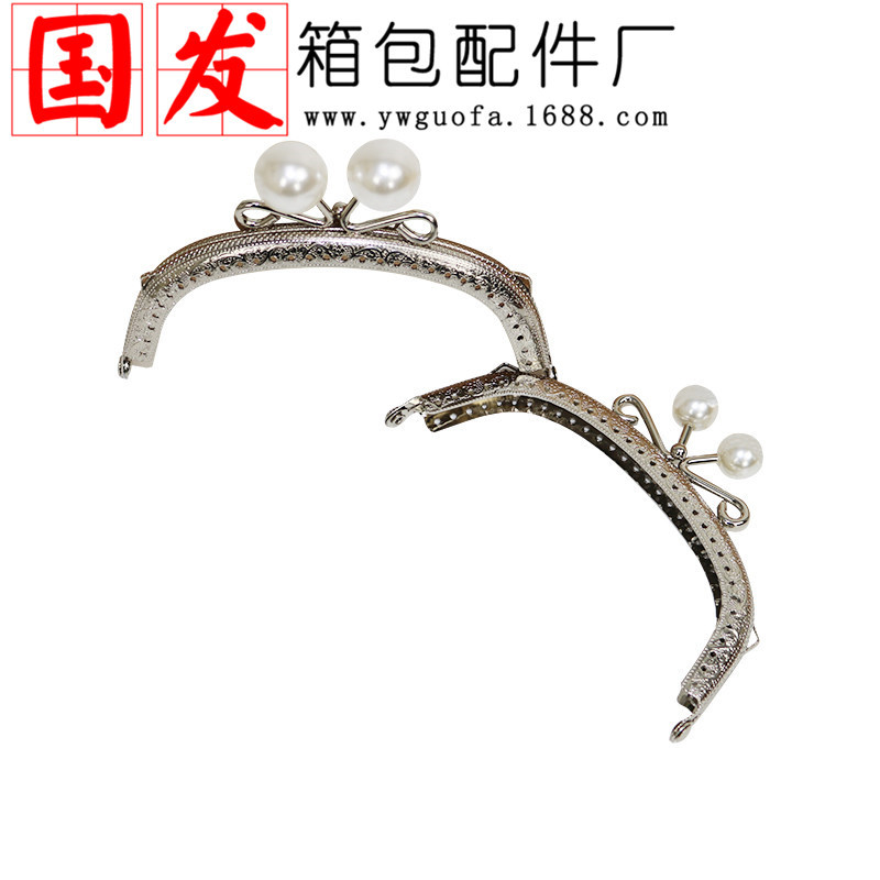 [Nuevo producto] 12,5 cm de arco en relieve caramelos de color perla cabeza oro caramelos de color perla plata