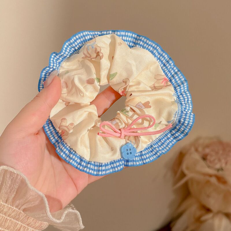清新花边小肠圈扎头发女发圈新款波点头绳头饰皮套发饰马尾丸子头|undefined