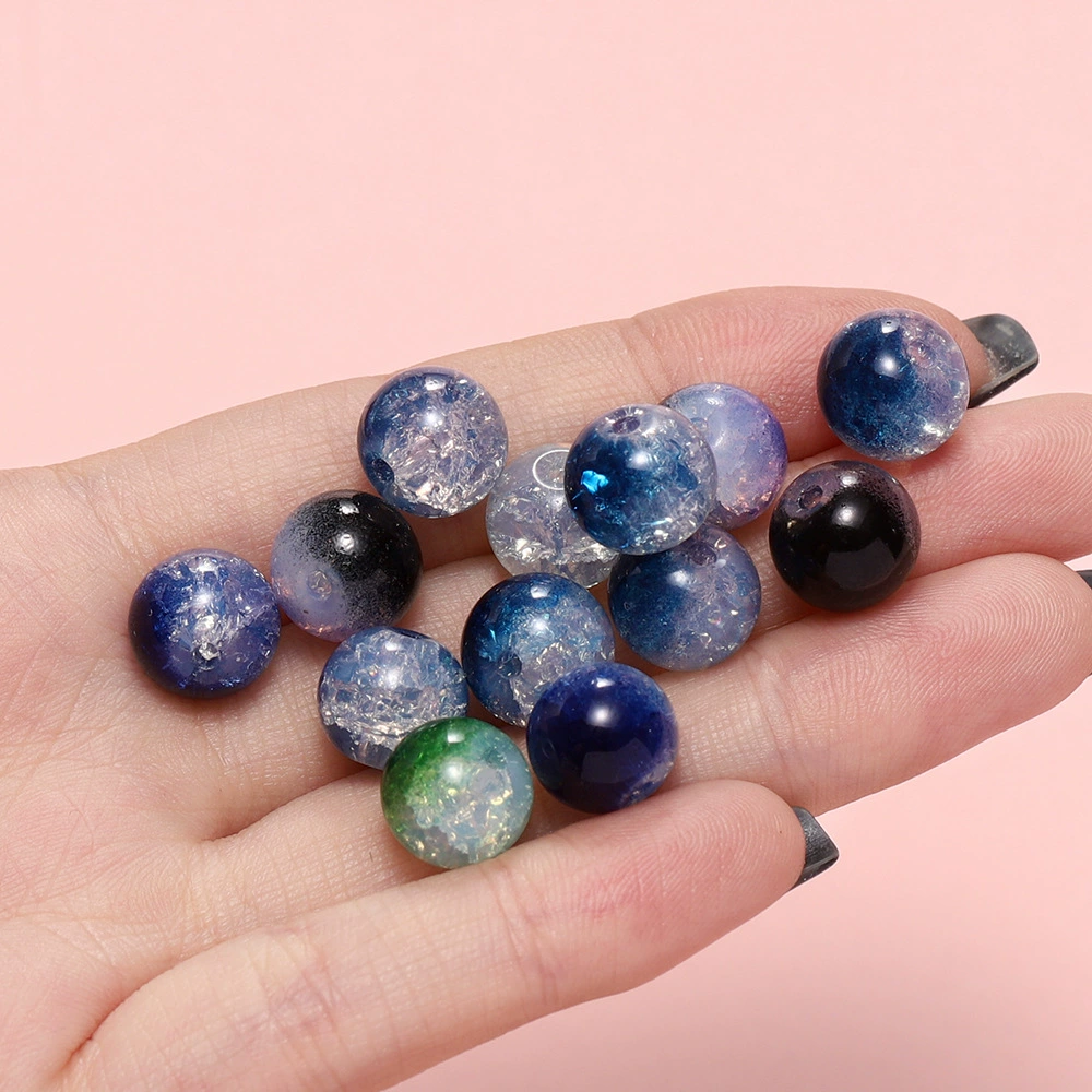 Beaded bracelet handmade round glass beads 10 mm, 1.8 mm hole, DIY 20 or 50 pcs