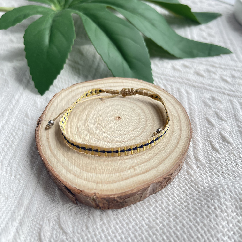 1 Piece Quantity Ethnic Style Stripe Cotton Yarn Braid Unisex Bracelets
