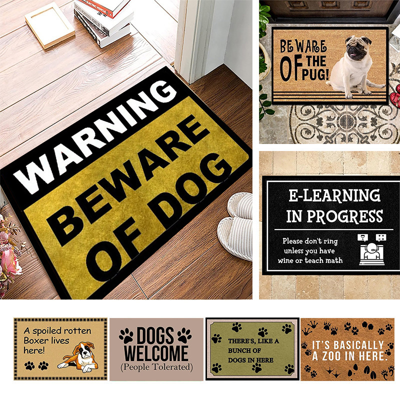Amazon new cartoon floor mat European and American English entrance floor mat bathroom absorbent door mat in stock wholesale