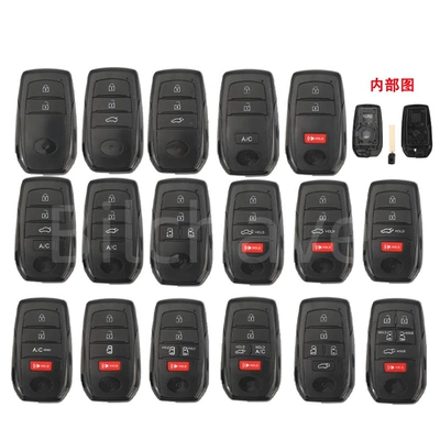 Suitable for Toyota Camry, Corolla, Sequoia, Alphard, Land Cruiser, Smart Card Car Key Replacement Shell