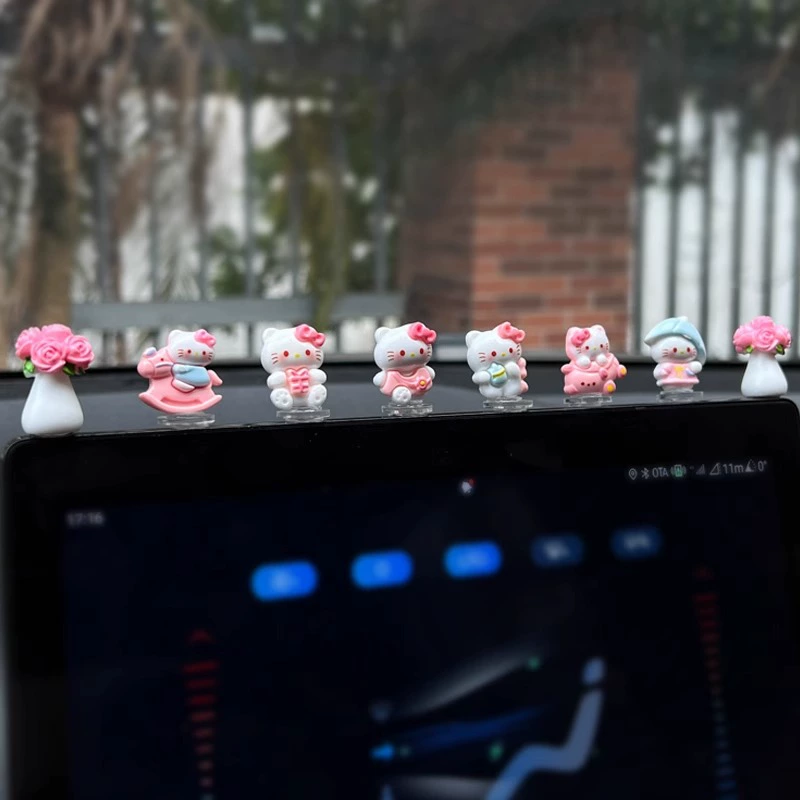 Симпатичные Hello Kitty KTcat автомобильная подкладка автомобиль электромобиль небольшой украшение внутри автомобиля ювелирные изделия автомобиля центральная консоль украшения