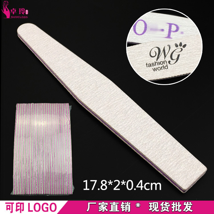 Herramientas de pulido de uñas al por mayor de diamante lima de uñas de doble cara tira de pulido de espesor de reparación de uñas tira de frotación de mano en stock
