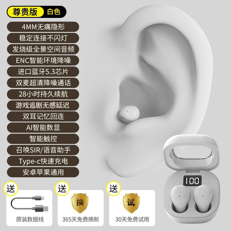 ミニミニミニpro4ssステルス真無線bluetoothイヤホンクロスボーダー私モデル高颜値隠しロング航続|undefined
