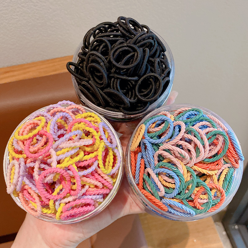 Banda de goma para niños no daña cabello de niña bebé elástico pulgar anillo para el cabello de bebé cuerda de la cabeza banda de goma adornamiento para el cabello