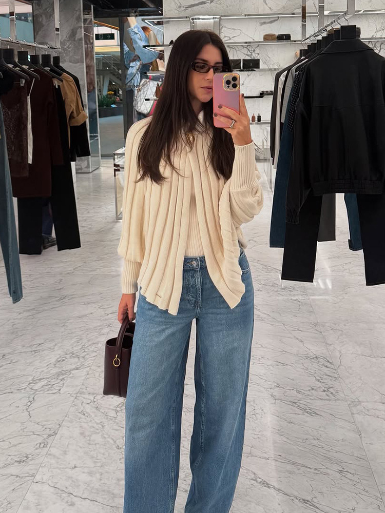 Moda nuevo temperamento de cuello alto de manga larga abrigo abrigo de lana para mujeres 2025 otoño y invierno nuevo estilo transfronterizo europeo y americano