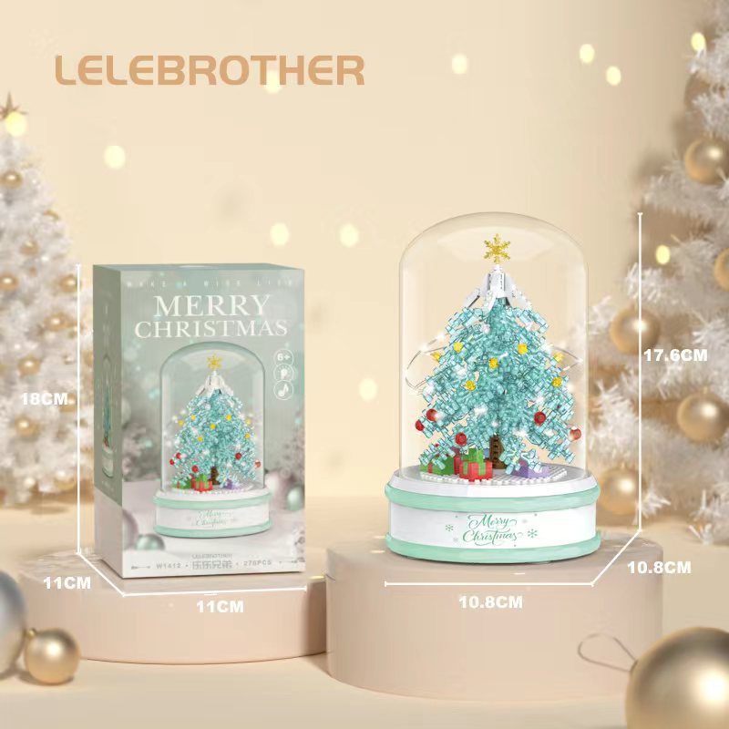 レゴのオルゴールと互換性があります。クリスマスツリーの積み木の小さい粒子は女の子の男の子の6-12歳の子供の益智のおもちゃを詰めます。|undefined