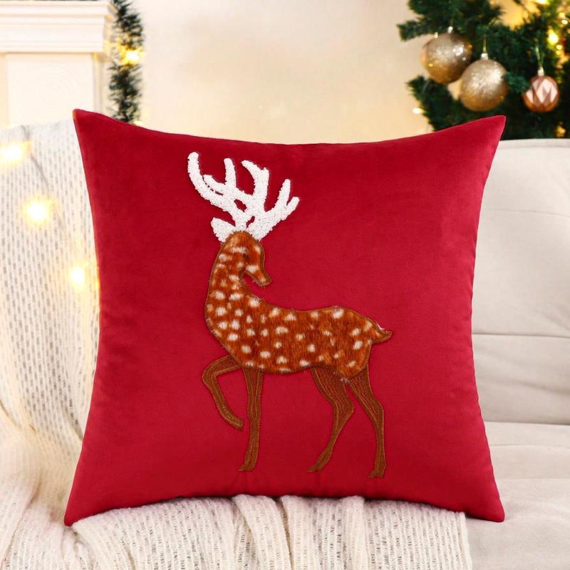 国境を越えた貿易クリスマス装飾枕カバーベルベット刺繍ヘラジカAmazon AliExpressワンピースドロップシッピングスポット|undefined