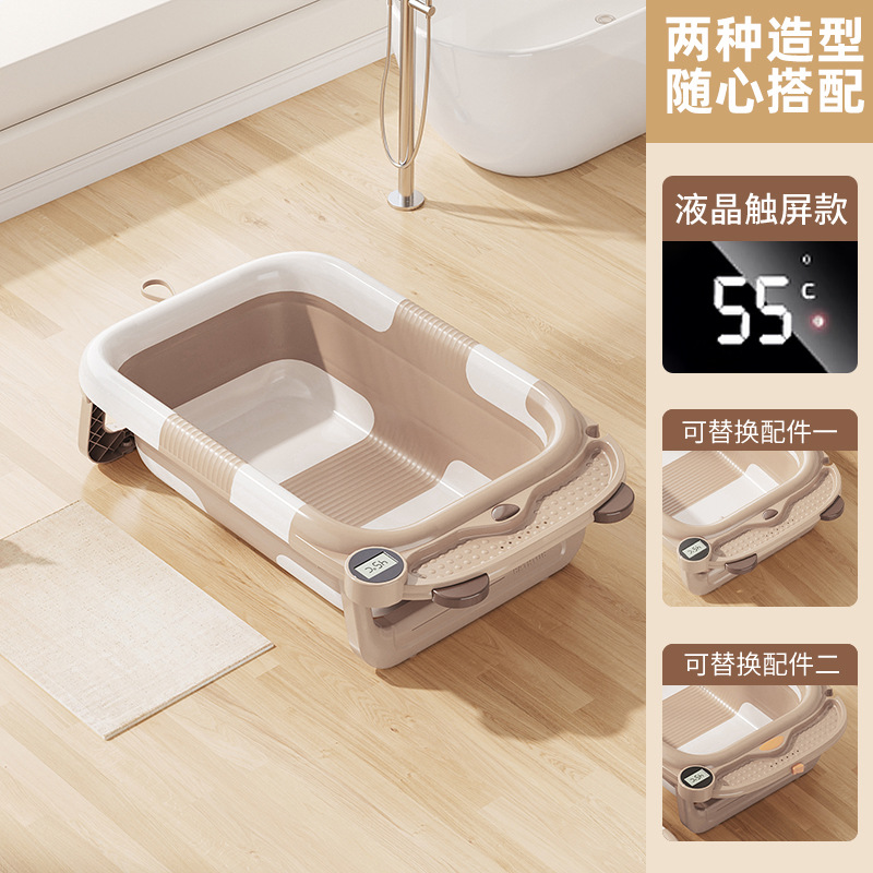 Bañera plegable grande para bebés transfronteriza con sensor de temperatura para recién nacidos