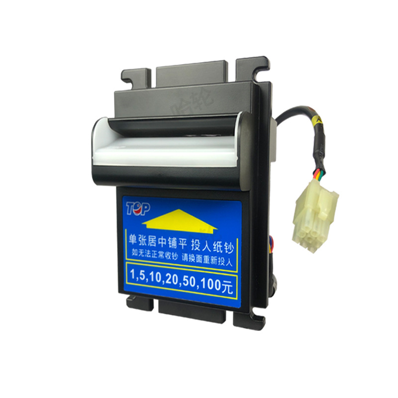 El dispositivo de reconocimiento de billetes TOP bill acceptor admite múltiples divisas.