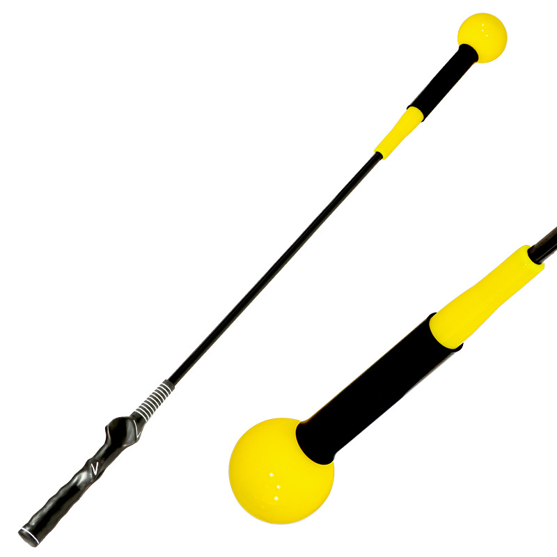Golf swing palo grande cabeza palo de práctica palo de silicona de calentamiento varilla de fibra de fitness gravedad práctica palo de entrenamiento