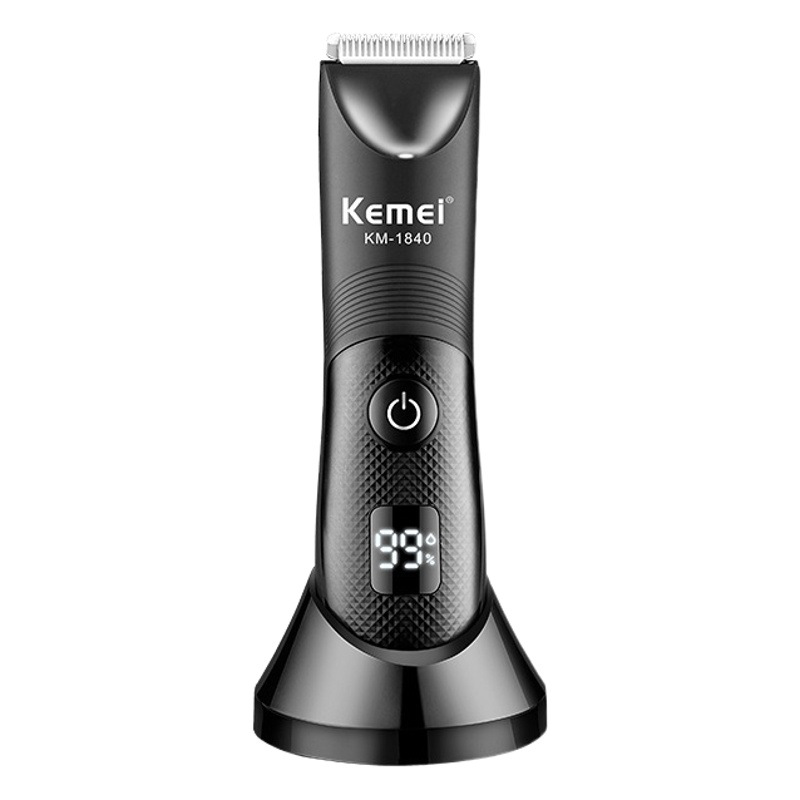 Cortadora de pelo Kemei, cortadora eléctrica impermeable con base, máquina multifuncional para afeitar y cortar el cabello KM-1840