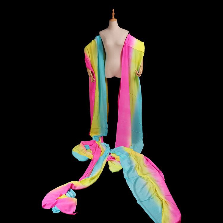 真丝彩绸京剧戏曲舞蹈彩绸彩带长绸天女散花李玉刚飞天舞服装道具