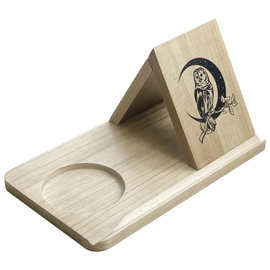 亚马逊爆款木质三角形书架 家居咖啡托盘 三角书架手机平板支架