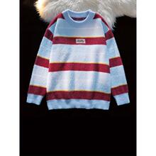 E 11707 Soft Striped Pink Sweater 㼑��L�l�yë�� �羳�W����