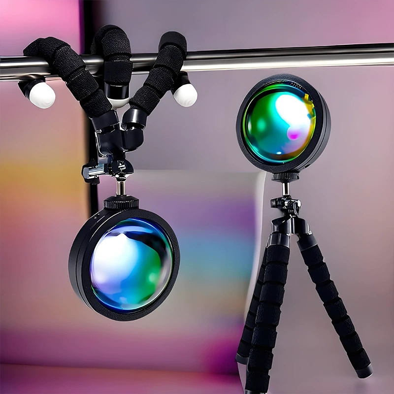 Лампа закатного проектора RGB мини, портативная лампа заката, пульт/16 цветовых режимов, размеры 7.5×7×10 см