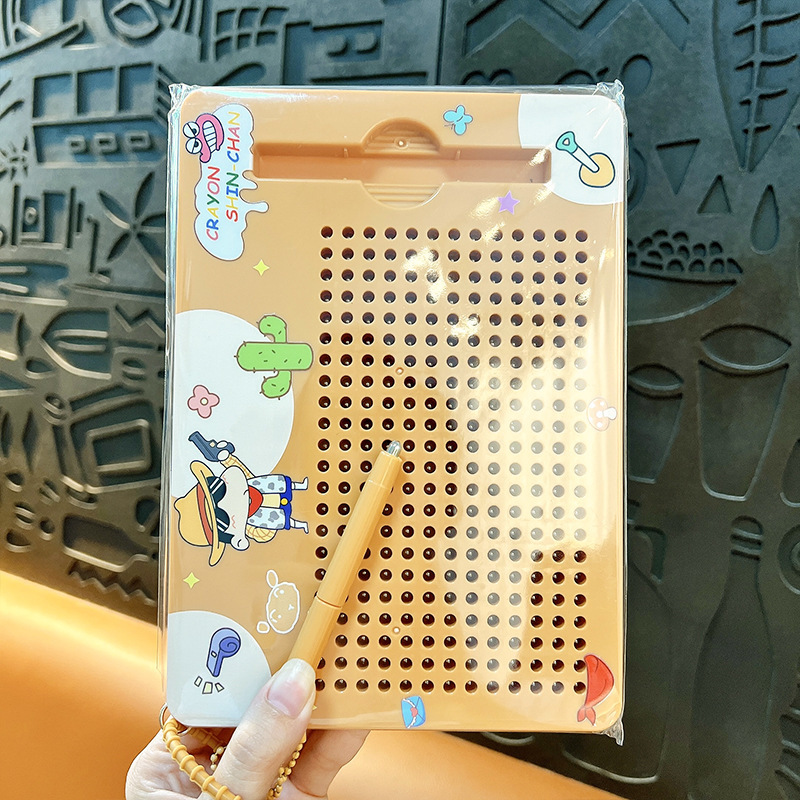 创意卡通动物大号286珠磁吸钢珠画板钥匙扣趣味解压学生玩具挂件|undefined