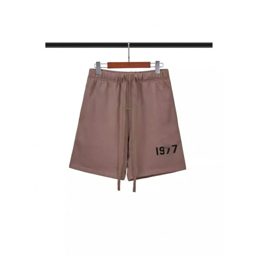 FOG Heavyweight Trendy Short Pants 1977 Fashion Loose Simple Men's Five-Pocket Shorts ESS Silicone Label Five-Pocket Shorts