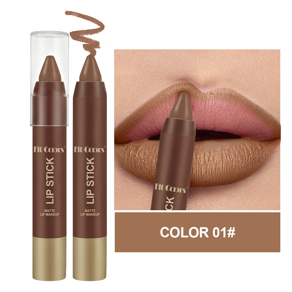 Fit Colors 6-color Matte Chocolate Soft Mist, Not Easy To Transfer, Lip Liner Lipstick, European And American Brown,_voghion.com