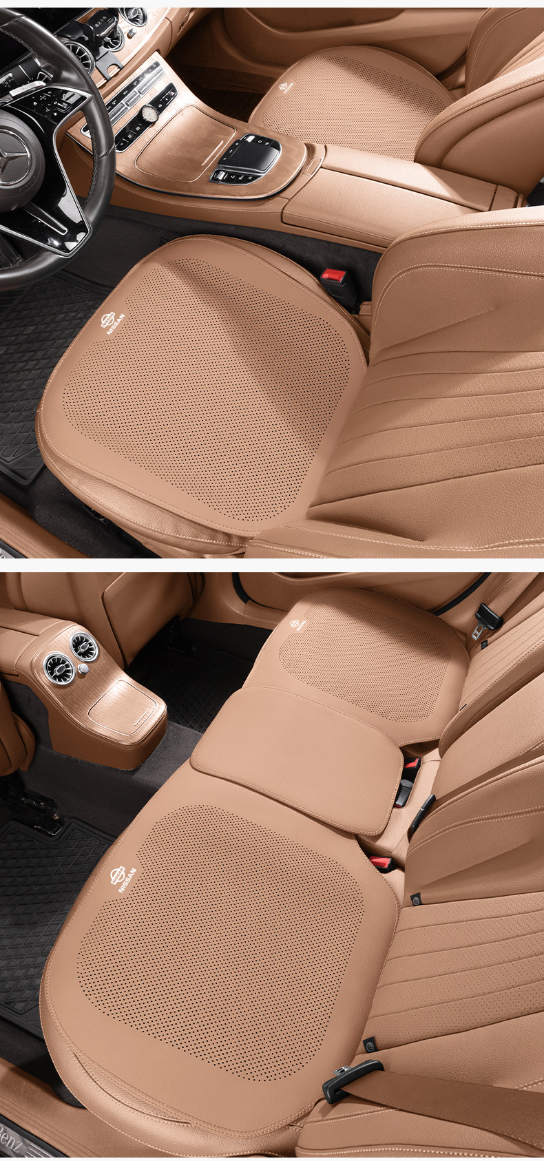 Suitable for Nissan Car Seat Covers Teana Sylphy Tiida N7 X-Trail Almera All-Season Breathable Half-Cover Seat Cushion