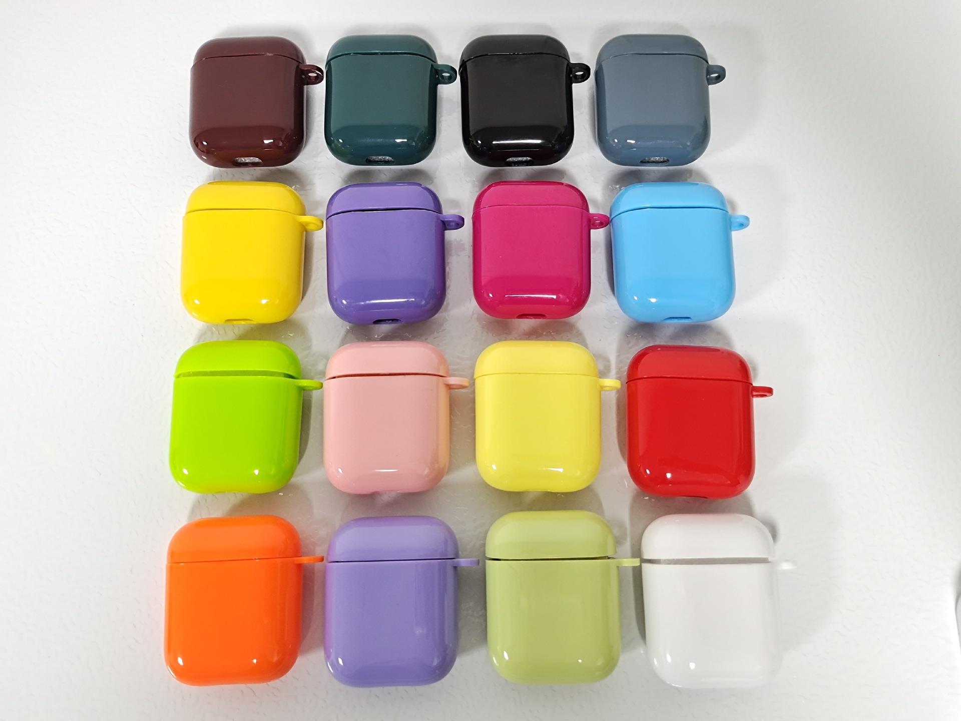Tpu Solid Color Simple Style Wireless Bluetooth Earbuds Case Earphone Cases Phone Accessories display picture 1
