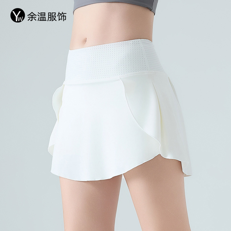 Spring and Summer New Cross-border High Waist Running Skirt Women's Quick-drying Fitness Pants Yoga Skirt Anti-running Tennis Skirt Women