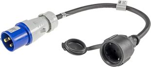 Cee Cable Adapter Stecker Auf Schutzkontakt-Kupplung 35cm Ip