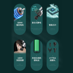 Cross-border fascia gun small household electric massager full set of massage instrument smart fascia massage gun manufacturer wholesale