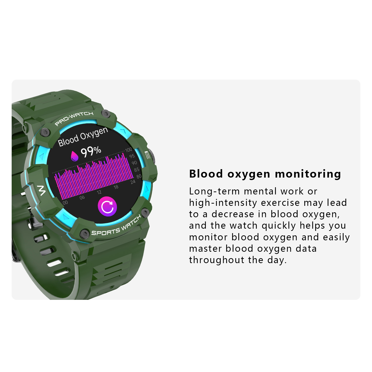 G206 Smartwatch 2,01 Zoll Bluetooth Talk Herzfrequenz Blut_voghion.com