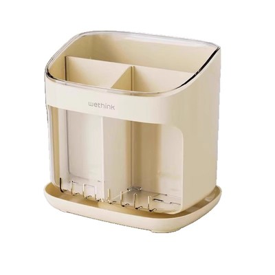 高档新款筷子筒收纳盒壁挂式家用厨房快子勺子沥水置物架筷篓筷笼