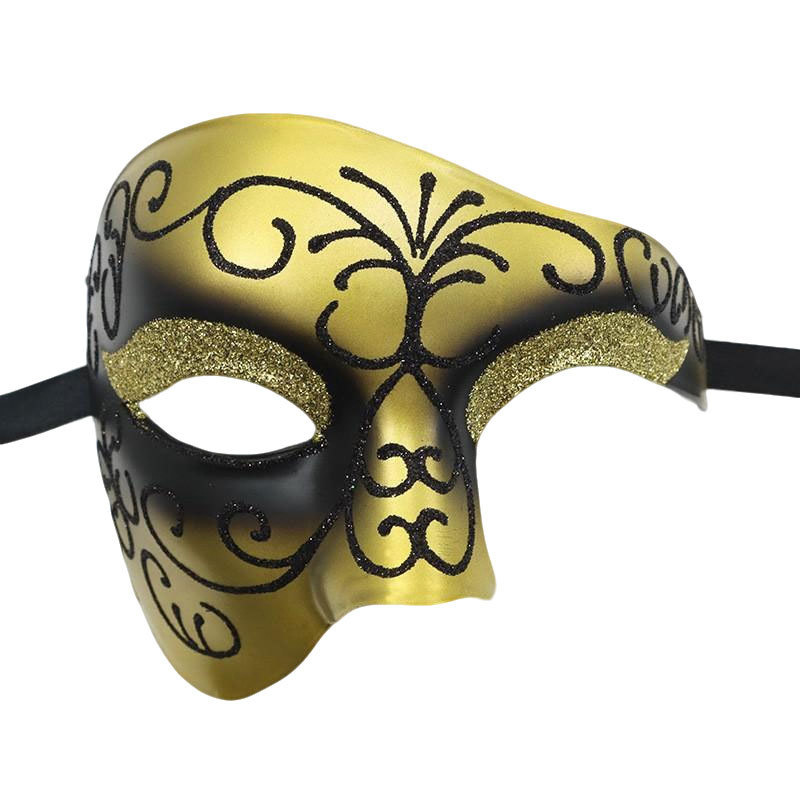 Carnaval Venecia espectáculo de baile de máscaras props hierro forjado máscaras de diamantes máscaras de metal medio cara roja