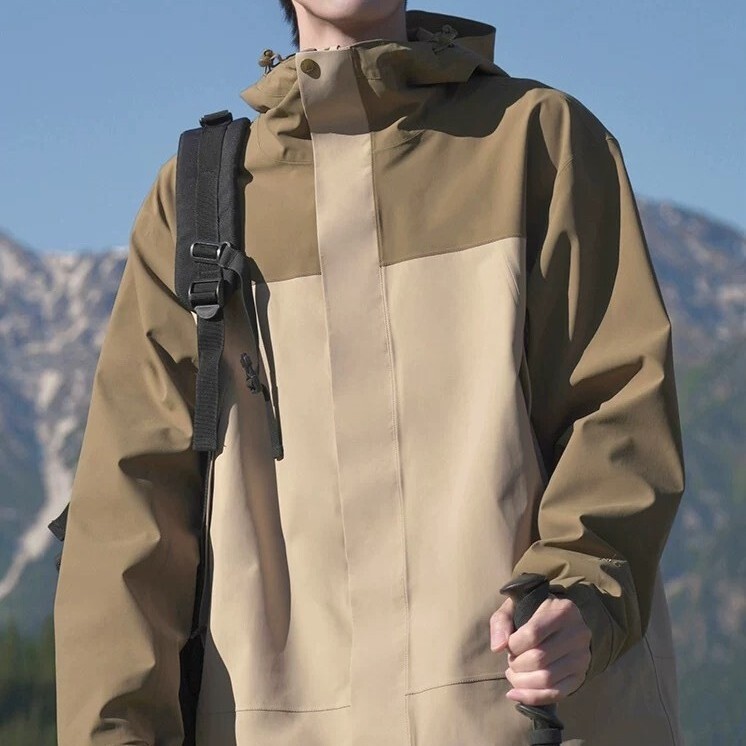 Autumn and Winter Waterproof Soft Shell Jacket Three-In-One Women's Outdoor Detachable Jacket Loose Coat Men's Ski Jacket