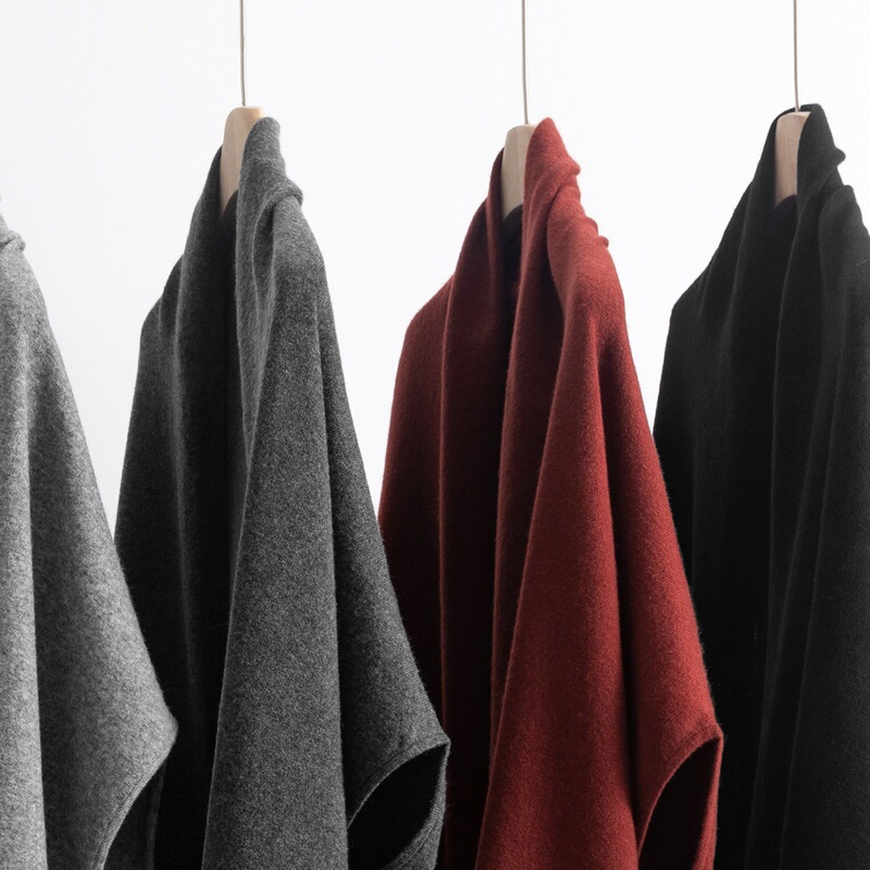 Autumn and Winter Bat-Sleeve Shawl Cardigan for Women, Loose and Lazy Sweater Jacket, Sleeveless Wool Elegant European Style Women's Clothing