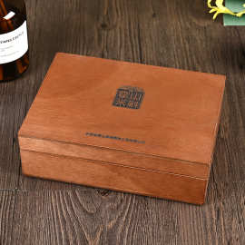 药品保健品盒精源复古木质礼品包装盒子人参长方形抽拉木盒定 制