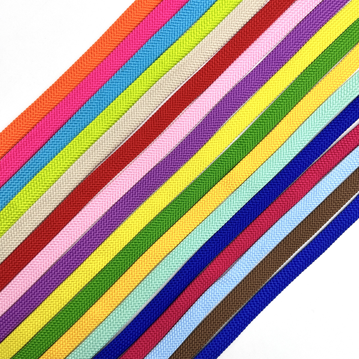 210 color al por mayor 10mm color sólido cuerdas huecas casuales gruesas ensanchadas zapatos de lona de plancha doble cuerdas planas