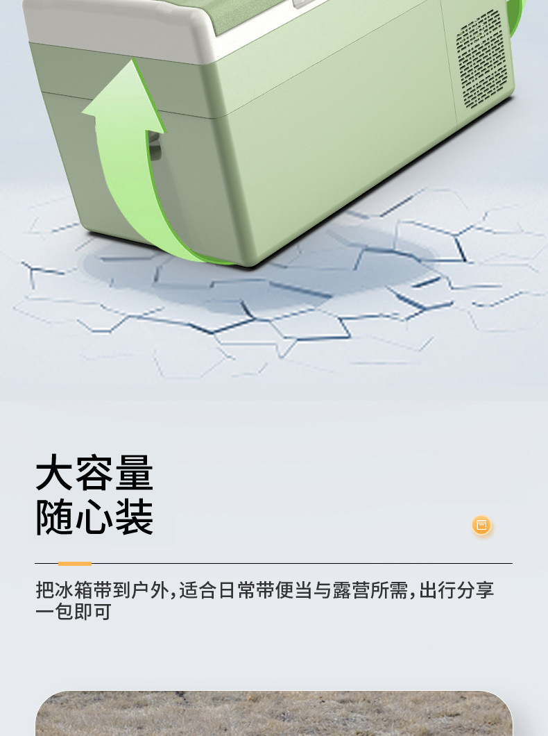 Koyide car refrigerator, suitable for both car and home use, 12V/24V/220V compatible, outdoor car mini refrigerator for refrigeration and freezing