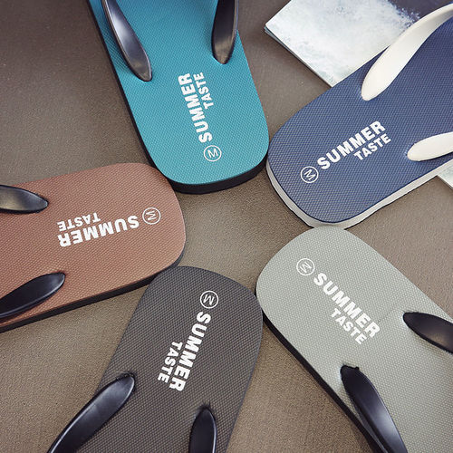 Slippers for men, summer flip-flops, trendy thick-soled non-slip soft soles, personalized wear-resistant men's sandals, fashionable outdoor beach shoes