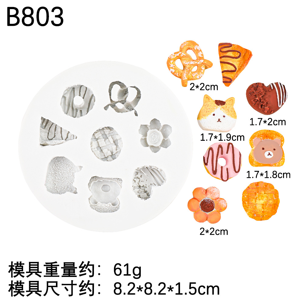 Mini galletas de hueso, pastel pequeño, molde de plástico de piedra, yeso de bricolaje, vapor de queso, adornos de chocolate, molde de silicona