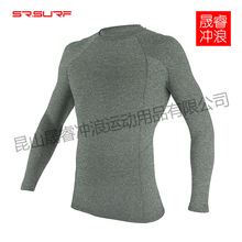 SR.SURF 新款男士长袖阳离子冲浪服沙滩防晒服莱卡衣潜水服抗VU50