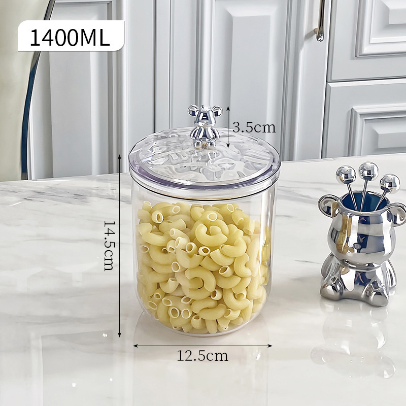 透明プラスチック密封缶コーヒー豆茶キッチン五穀雑穀貯蔵缶スナックビスケットキャンディー収納缶|undefined