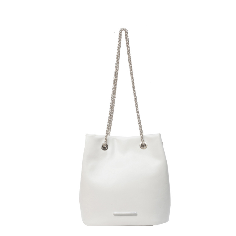 Bolso de cubo de textura transfronteriza 2025 verano nuevo bolso femenino bolso de hombro simple con explosión bolso de mensajero de cadena de moda