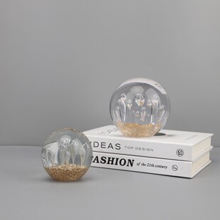 European-style creative handmade glass ball desktop decoration living room TV cabinet study entrance model room home decoration