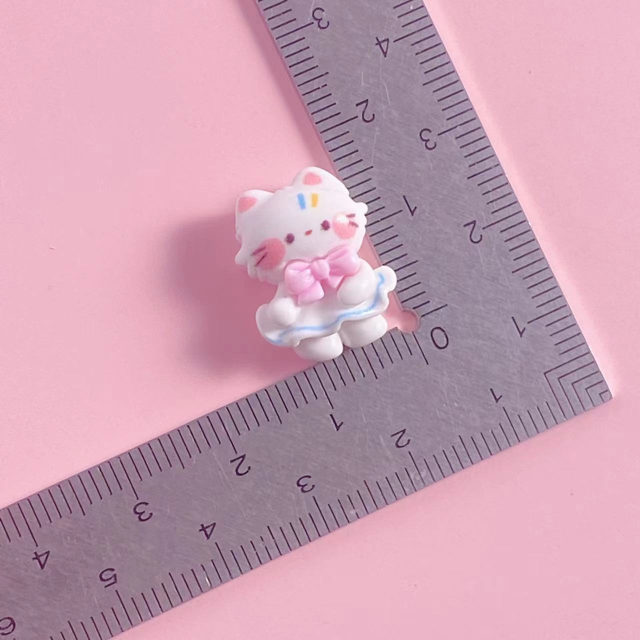Small accessories, cream hairgrip, hair rope handmade, accessory, with little bears, Cinnamoroll, DIY, (Physicals) 4